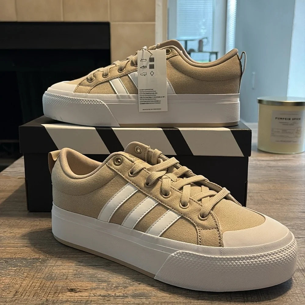 NWT Adidas Women's Bravada 2.0 Platform 'Clay Brown' Shoes JI1798_8